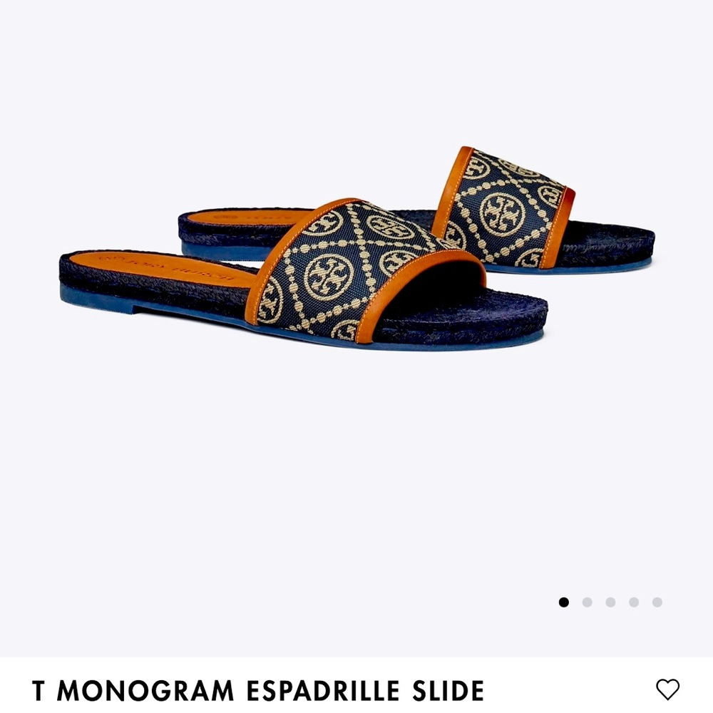T Monogram Espadrille Slide W/ Storage Bag